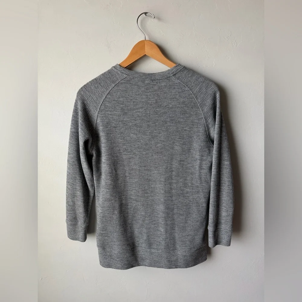 Varley Manning Sweat Gray Long Sleeve PullOver Women's Sweater w/Zipper Accents - Picture 8 of 8